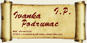 Ivanka Podrumac vizit kartica